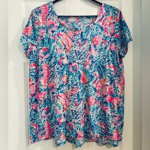 Lilly Pulitzer Shell Scoop Neck Tee